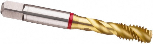 Guhring 9039930285750 Spiral Flute Tap 1-1/8-7, UNC, 5 Flute, Modified Bottoming, 2B Class of Fit, Powdered Metal, TiN Finish