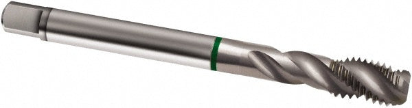Guhring 9024240100060 Spiral Flute Tap M10 x 1.25, Metric Fine, 3 Flute, Modified Bottoming, 6H Class of Fit, Cobalt, Bright/Uncoated