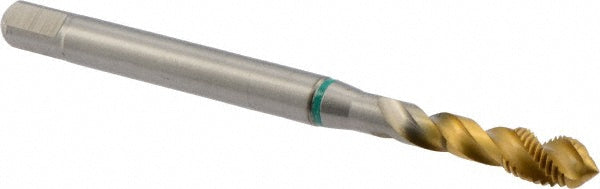 Guhring 9010110050000 M5x0.80 Metric, 3 Flute, 40&deg Helix, Modified Bottoming Chamfer, TiN Finish, Cobalt Spiral Flute STI Tap