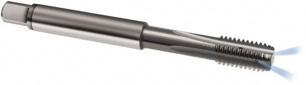 Guhring 9018580080000 Straight Flute Tap M8x1.25 Metric, 4 Flute, Modified Bottoming Chamfer, 6H Class of Fit, Solid Carbide, Bright/Uncoated Finish