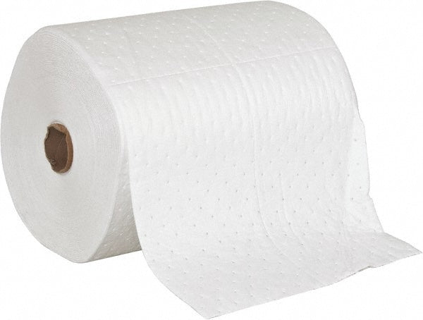 PRO-SAFE QSR150SMS-1 Sorbent Roll For Oil & Petroleum Based & Oil Only, 19" Wide, 150' Long, 28 gal, White