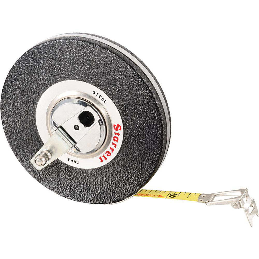 Starrett 65946 Tape Measure 100' Long, 3/8" Width, Yellow Blade