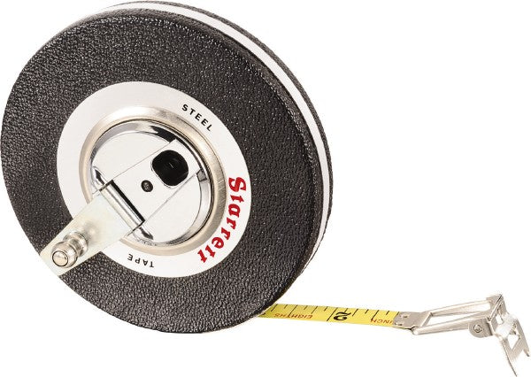 Starrett 65953 Tape Measure 50' Long, 3/8" Width, Yellow Blade