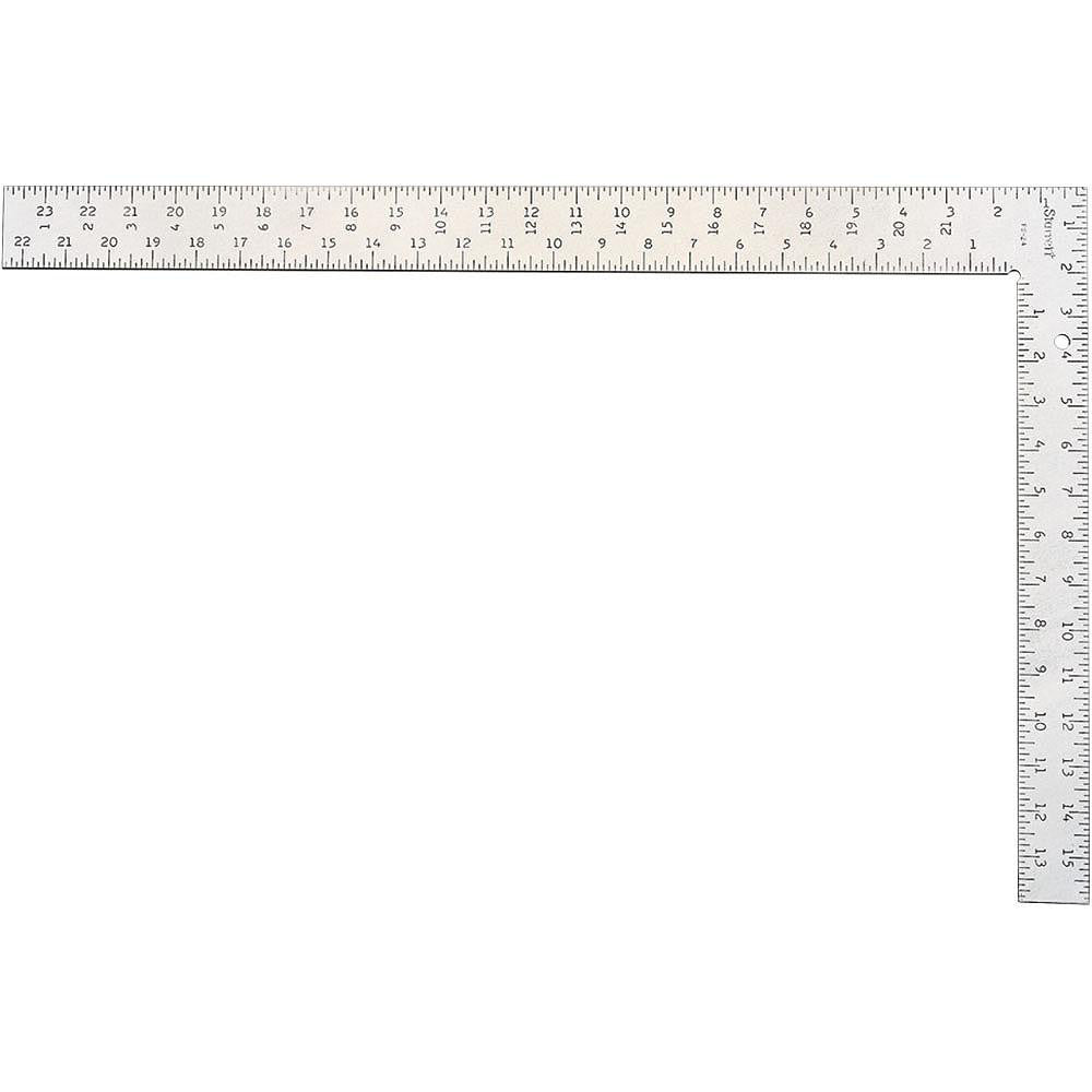Starrett 36129 24" Blade Length x 2" Blade Width, 16" Base Length x 1-1/2" Base Width Steel Square