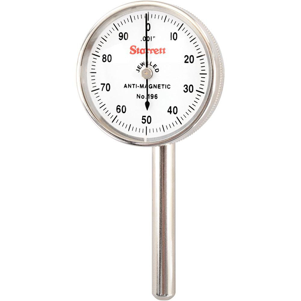 Starrett 50702 Test Indicator Kit 4 Pc, 0.2" Measuring Range, 1-7/16" Dial Dia, 0-100 Dial Reading
