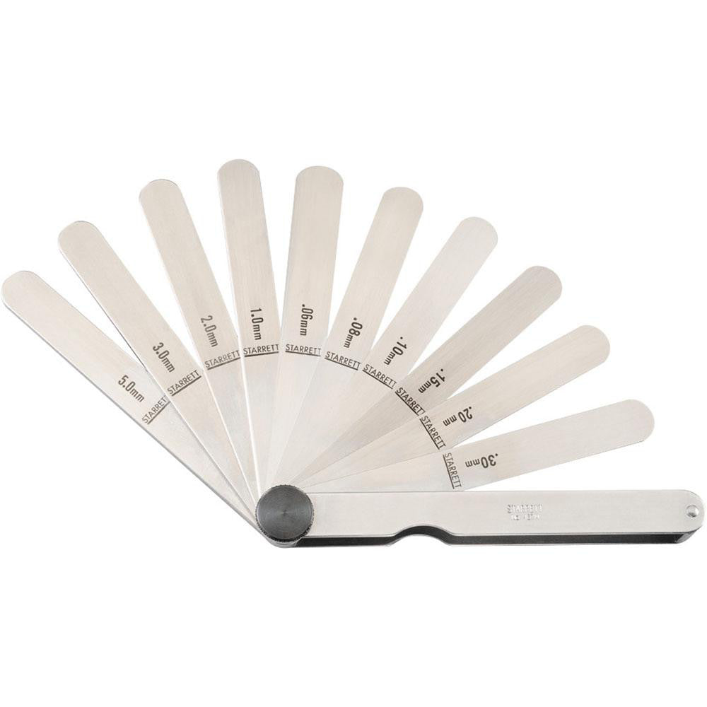 Starrett 52465 13 Piece, 0.04 to 5mm Parallel Feeler Gage Set