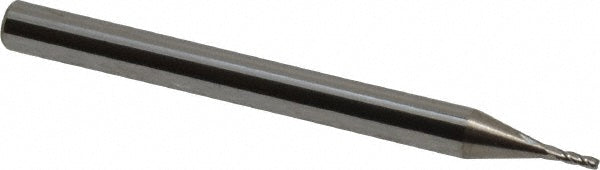 Accupro 58716390 Corner Radius End Mill 0.0313" Dia, 3/32" LOC, 0.005" Radius, 4 Flutes, Solid Carbide