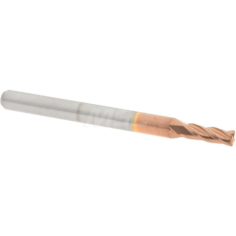 Accupro 58716408 Corner Radius End Mill 0.0938" Dia, 9/32" LOC, 0.01" Radius, 4 Flutes, Solid Carbide