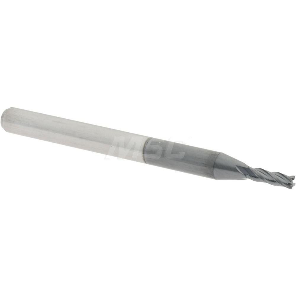 Accupro 58716481 Corner Radius End Mill 1/16" Dia, 3/16" LOC, 0.005" Radius, 4 Flutes, Solid Carbide