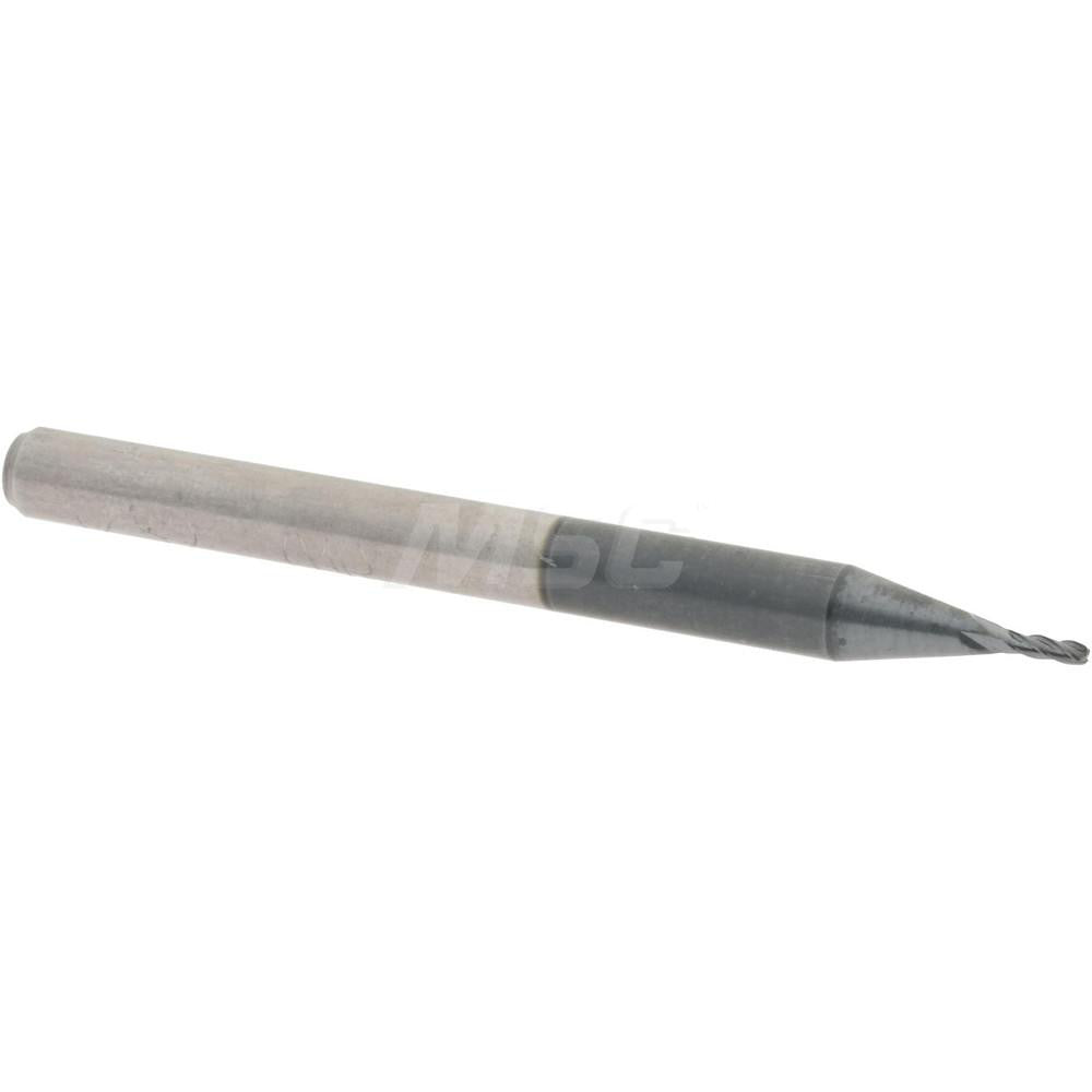 Accupro 58716523 Corner Radius End Mill 0.0313" Dia, 3/32" LOC, 0.01" Radius, 4 Flutes, Solid Carbide