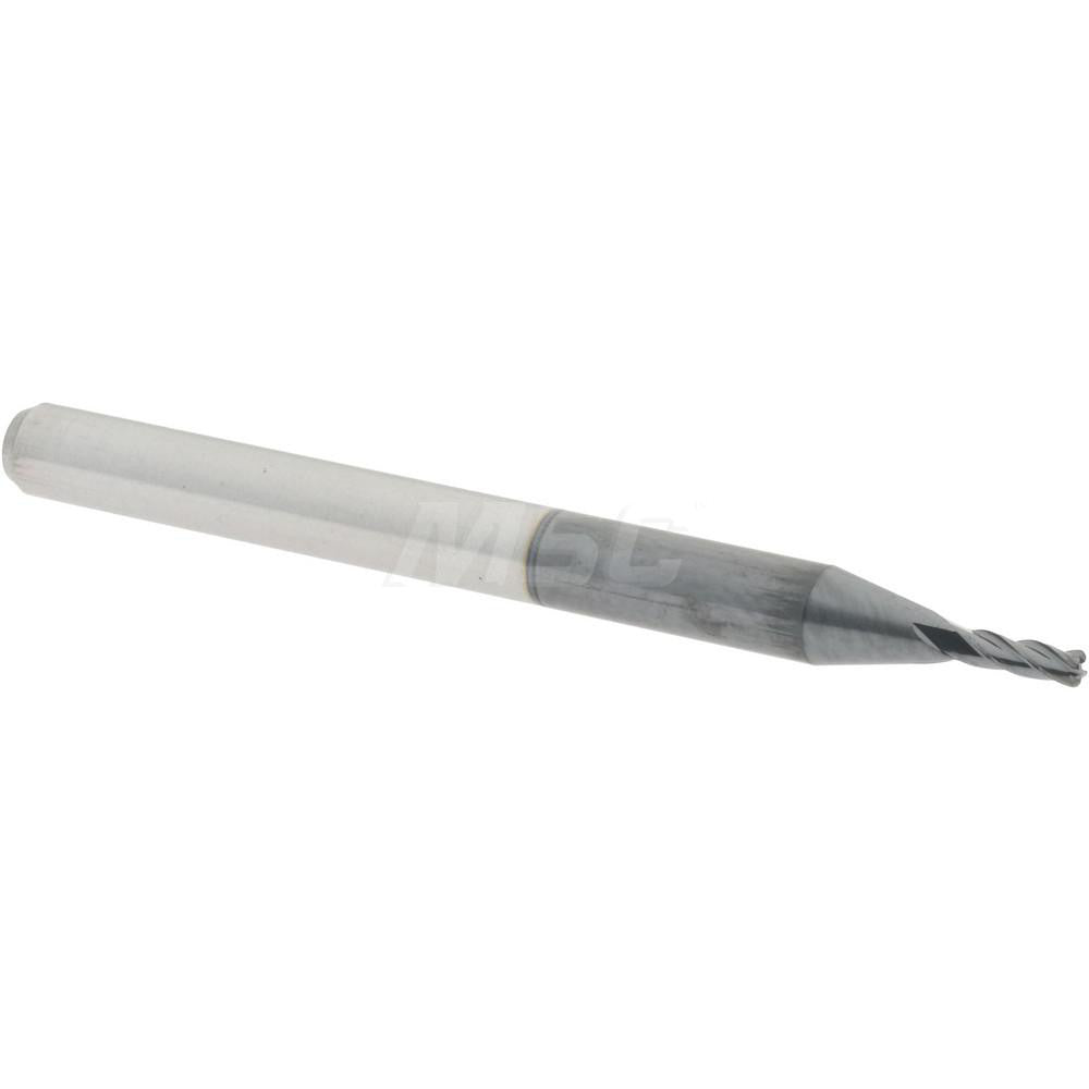 Accupro 58716614 Corner Radius End Mill 0.0469" Dia, 9/64" LOC, 0.01" Radius, 4 Flutes, Solid Carbide