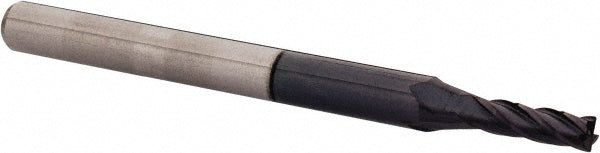 Accupro 58716663 Corner Radius End Mill 0.0781" Dia, 1/4" LOC, 0.005" Radius, 4 Flutes, Solid Carbide