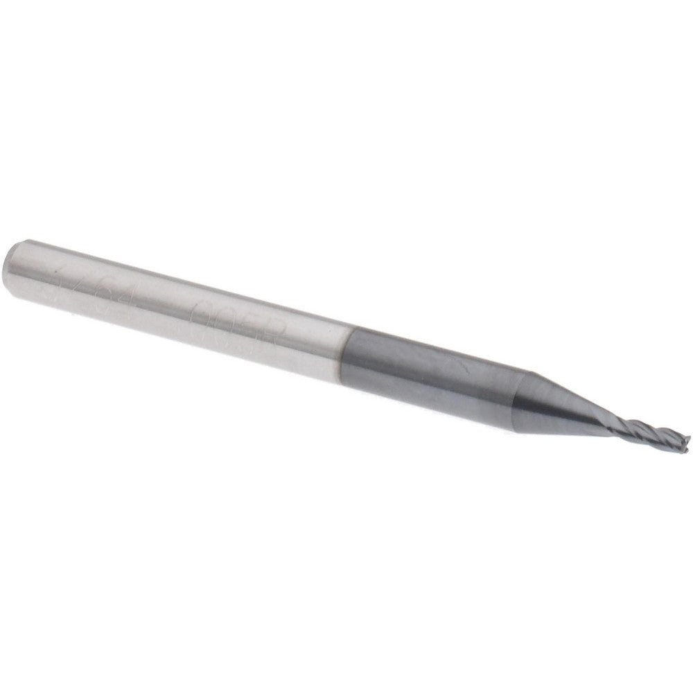 Accupro 58716697 Corner Radius End Mill 0.0469" Dia, 9/64" LOC, 0.005" Radius, 4 Flutes, Solid Carbide