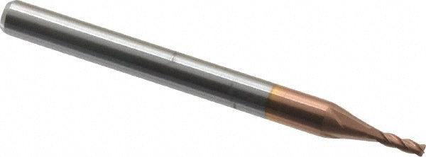 Accupro 58716739 Corner Radius End Mill 0.0469" Dia, 9/64" LOC, 0.01" Radius, 4 Flutes, Solid Carbide