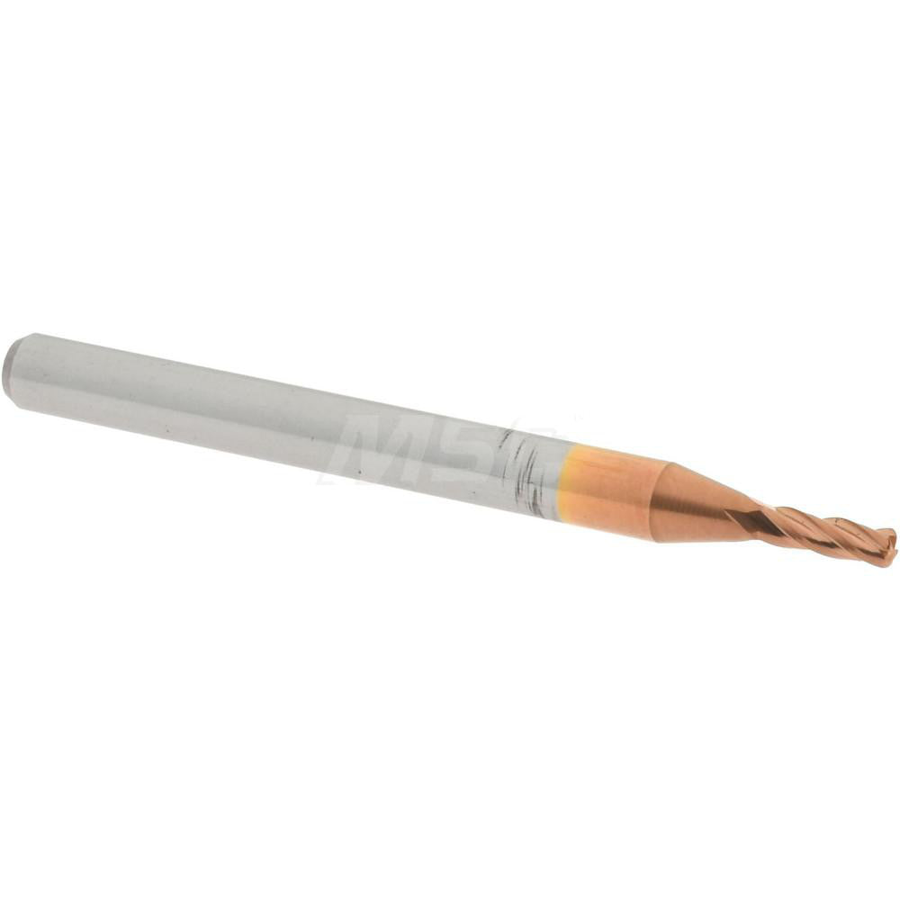 Accupro 58716879 Corner Radius End Mill 1/16" Dia, 3/16" LOC, 0.015" Radius, 4 Flutes, Solid Carbide