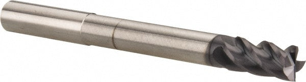 Accupro 58724253 Square End Mill 3/8'' Dia, 3/4'' LOC, 3/8'' Shank Dia, 4'' OAL, 4 Flutes, Solid Carbide