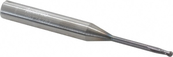 Accupro 58724287 Ball End Mill 0.0787" Dia, 0.1969" LOC, 2 Flute, Solid Carbide