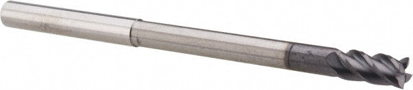 Accupro 58724378 Square End Mill 1/4'' Dia, 1/2'' LOC, 1/4'' Shank Dia, 4'' OAL, 4 Flutes, Solid Carbide