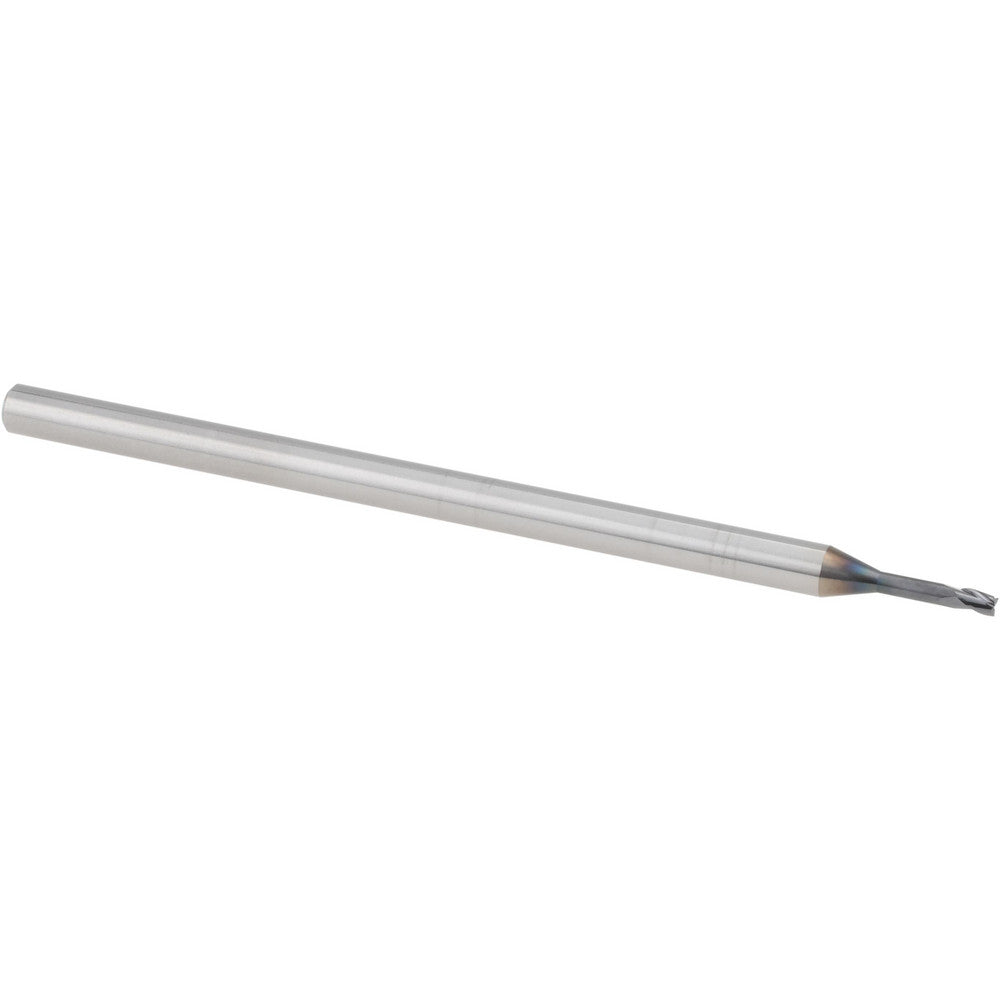 Accupro 14797215 Square End Mill 0.055'' Dia, 0.082'' LOC, 1/8'' Shank Dia, 2-1/2'' OAL, 3 Flutes, Solid Carbide