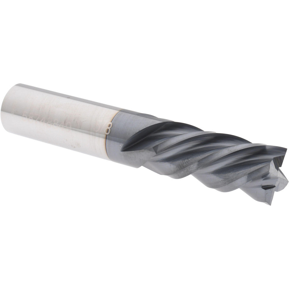 Accupro 58748849 Square End Mill 5/8'' Dia, 1-1/4'' LOC, 5/8'' Shank Dia, 3-1/2'' OAL, 4 Flutes, Solid Carbide