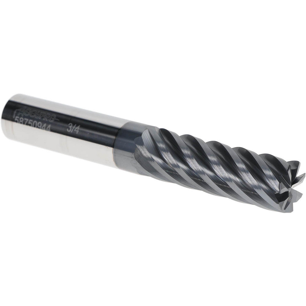 Accupro 58750944 Corner Radius End Mill 3/4" Dia, 2-1/4" LOC, 0.03" Radius, 7 Flutes, Solid Carbide