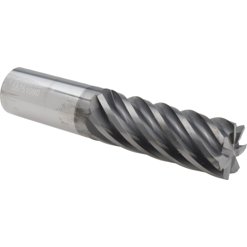 Accupro 58751090 Corner Radius End Mill 1" Dia, 2-5/8" LOC, 0.03" Radius, 7 Flutes, Solid Carbide