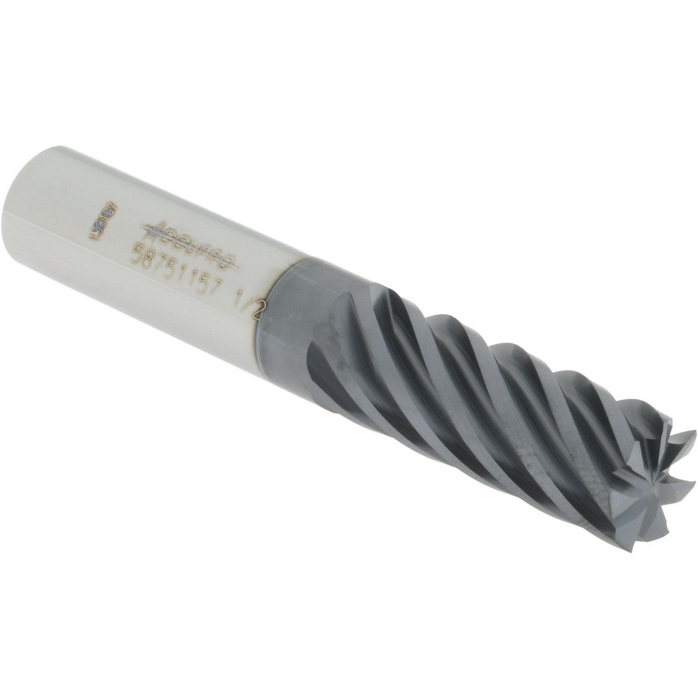 Accupro 58751157 Square End Mill 1/2'' Dia, 1-1/4'' LOC, 1/2'' Shank Dia, 3'' OAL, 7 Flutes, Solid Carbide
