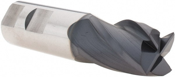 Kyocera SGS Precision Tools 30383 Square End Mill 1'' Dia, 1-1/2'' LOC, 1'' Shank Dia, 4'' OAL, 4 Flutes, Solid Carbide