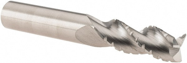 Kyocera SGS Precision Tools 34300 Corner Radius End Mill 3/8" Dia, 1" LOC, 0.01" Radius, 3 Flutes, Solid Carbide