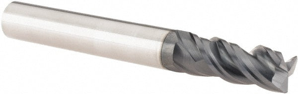 Kyocera SGS Precision Tools 33348 Corner Radius End Mill 5/16" Dia, 13/16" LOC, 0.02" Radius, 3 Flutes, Solid Carbide