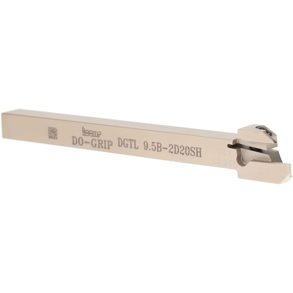 Iscar 2301528 Indexable Grooving-Cutoff Toolholder DGTR/L 9.5B-2D20SH, 0.075 to 0.098" Groove Width, 0.395" Max Depth of Cut, Left Hand