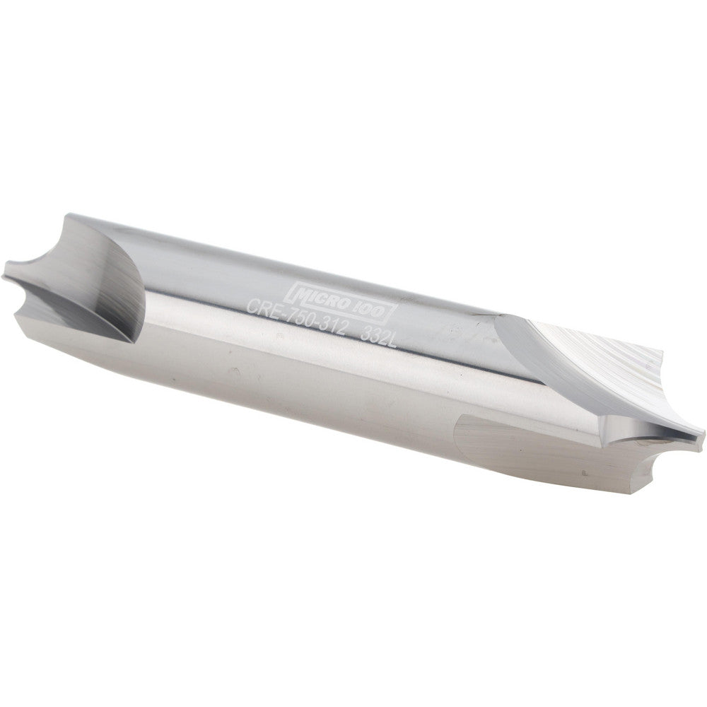 Micro 100 CRE-750-312 Corner Rounding End Mill 5/16" Radius, 3/4" Dia, 3 Flutes, Solid Carbide