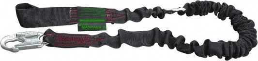 Miller 933K-Z7/6FTBK 6' Long, 310 Lb Capacity, 2 Leg Choke-Off Loop Harness Shock Absorbing Lanyard