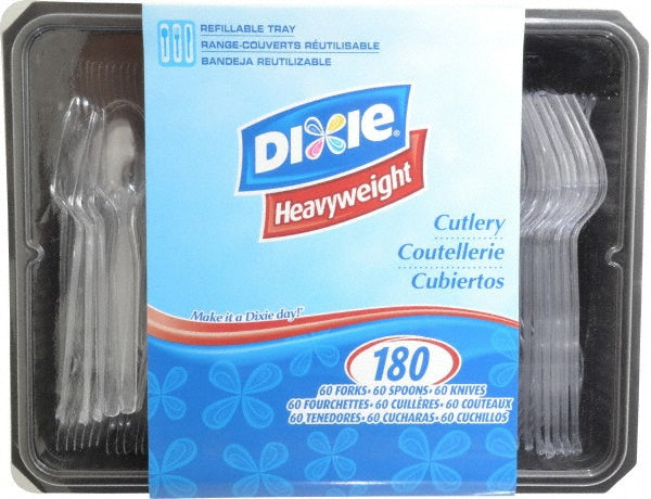Dixie DXECH0180DX7 Pack of (180) 60 Piece Each of Forks, Knives & Spoons