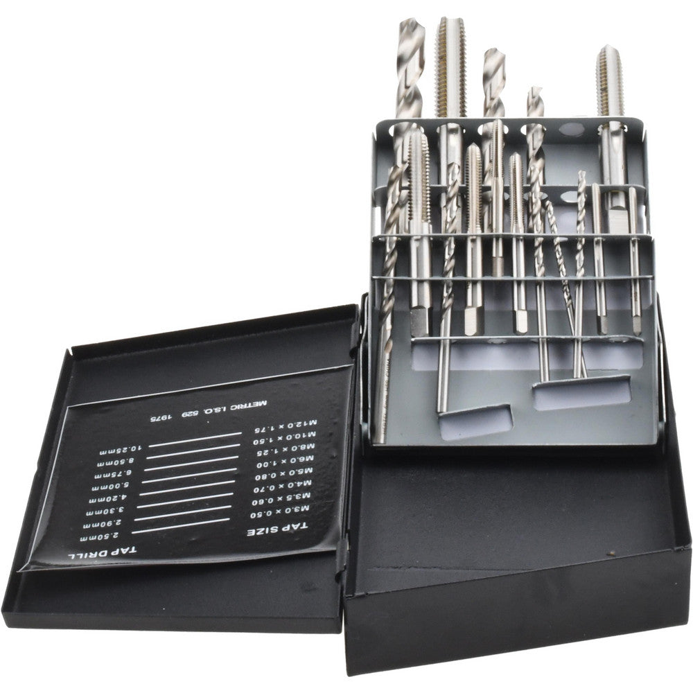 Hertel 773S Tap & Drill Set M3 x 0.5 to M12 x 1.75 Taps, 2.5 to 10.25 mm Drills