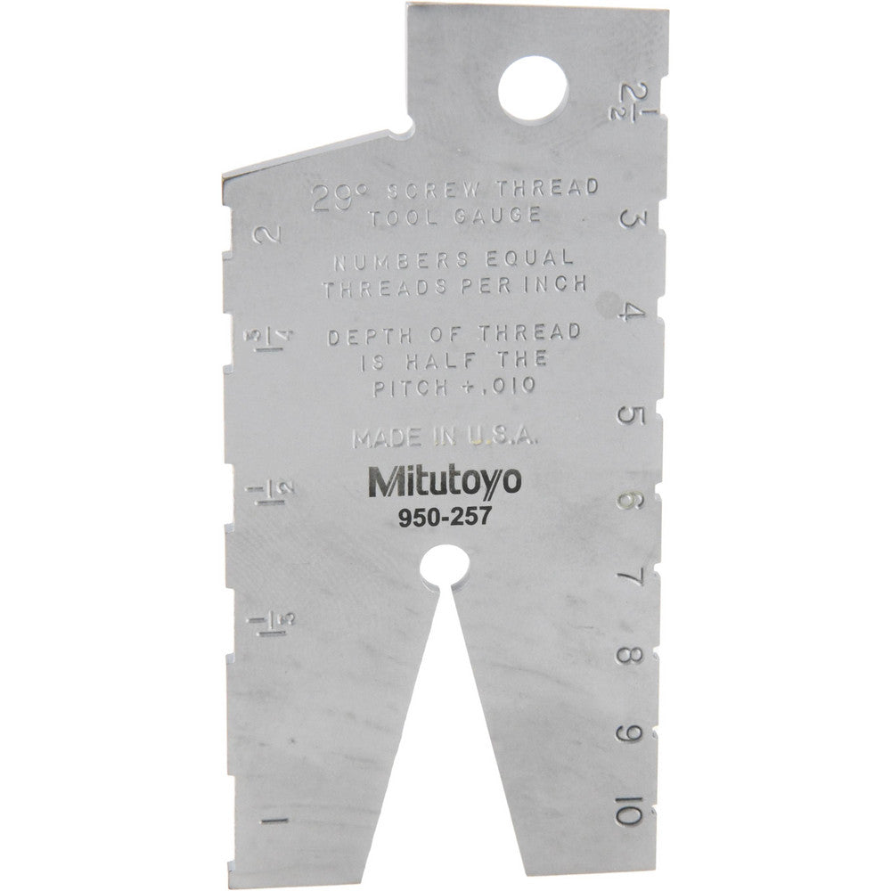 Mitutoyo 950-257 Screw Checkers Thread Type Acme Minimum Threads per Inch 1 in 1 mm Minimum Screw Size (Inch) 2 Minimum Screw Size (mm) 2 in Maximum Threads per Inch 10 mm 10 in Maximum Screw Size (Inch) 10 Maximum Screw Size (mm) 10 in