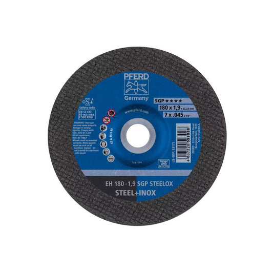 PFERD 69120776 Depressed-Center Wheel Type 27 & Type 42, 7" Dia, 0.0450" Thick, 7/8" Hole, Aluminum Oxide