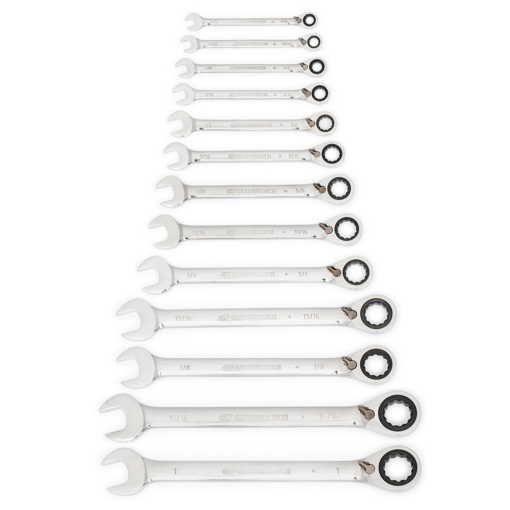 GEARWRENCH 9509N Combination Wrench Set 13 Pc, 1" 1/2" 11/16" 11/32" 13/16" 15/16" 3/4" 3/8" 5/16" 5/8" 7/16" 7/8" & 9/16" Wrench, Inch