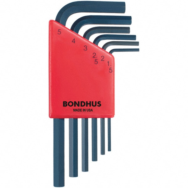 Bondhus 12246 Hex Key Sets Ball End No  Tool Type Hex  Handle Type L-Handle  Measurement Type Metric  Hex Size 1.5 - 5 mm  Hex Size Range (mm) 1.5 - 5