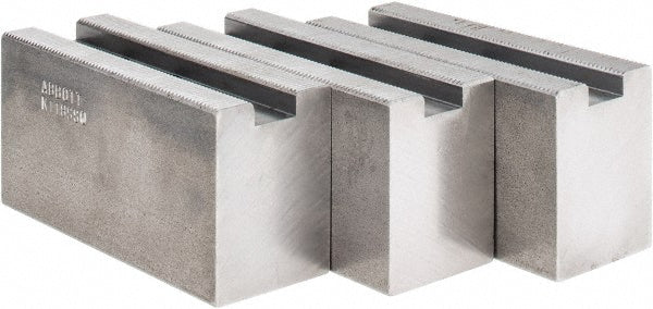 Abbott Workholding Products KTT8SSQ Soft Lathe Chuck Jaw Set Serrated, 3 Piece