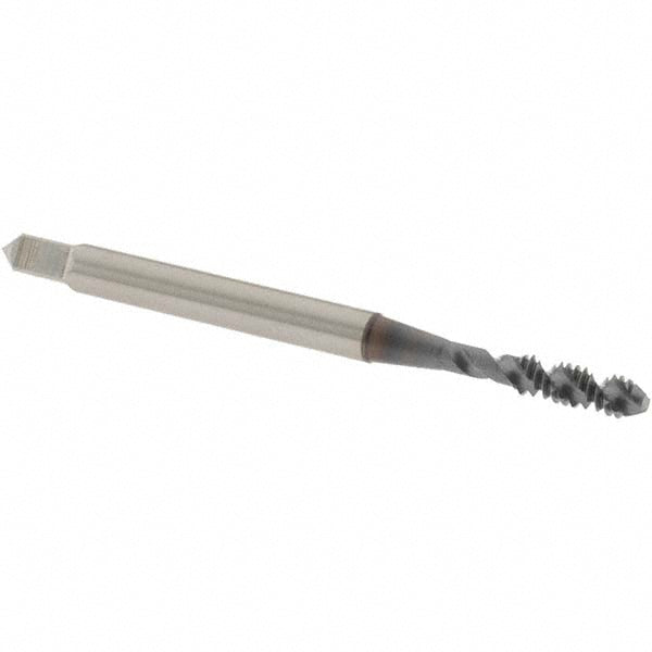 OSG 1406508 Spiral Flute Tap #4-40, UNC, 2 Flute, Bottoming Chamfer, 2B/3B Class of Fit, High-Speed Steel, TiCN Finish