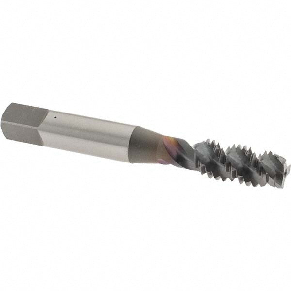 OSG 1430808 Spiral Flute Tap 3/8-16, UNC, 3 Flute, Plug Chamfer, 3B Class of Fit, High-Speed Steel, TiCN Finish