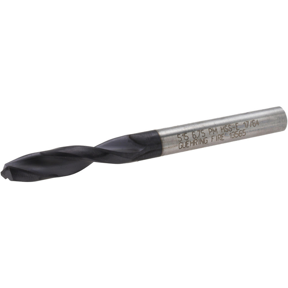 Guhring 9005150067500 Screw Machine Length Drill Bit 17/64" (0.2656) Dia, 130 deg, Powdered Metal