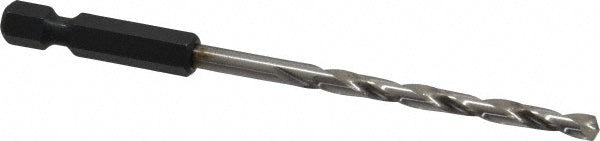 Cle-Line C20517 Mechanics Drill Bit 5/32" Dia, 118 &deg Point, High Speed Steel, Hex Shank, Split Point