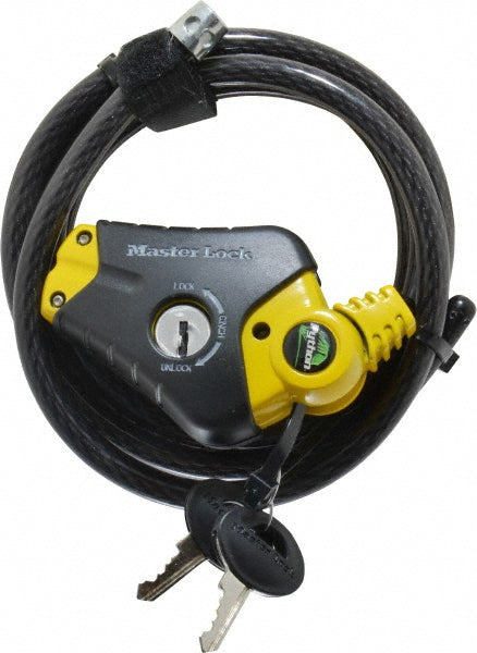 Master Lock 8413KA-3216 6' Long 4 Pin Tumbler Keyed Padlock Cable & Lock