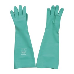 SHOWA 747-08 Chemical Resistant Gloves Medium, 22 mil Thick, Nitrile, Unsupported