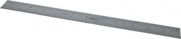 SPI 13-848-7 Steel Rule 12" OAL, 16R Graduation, Rigid, 1" OAW
