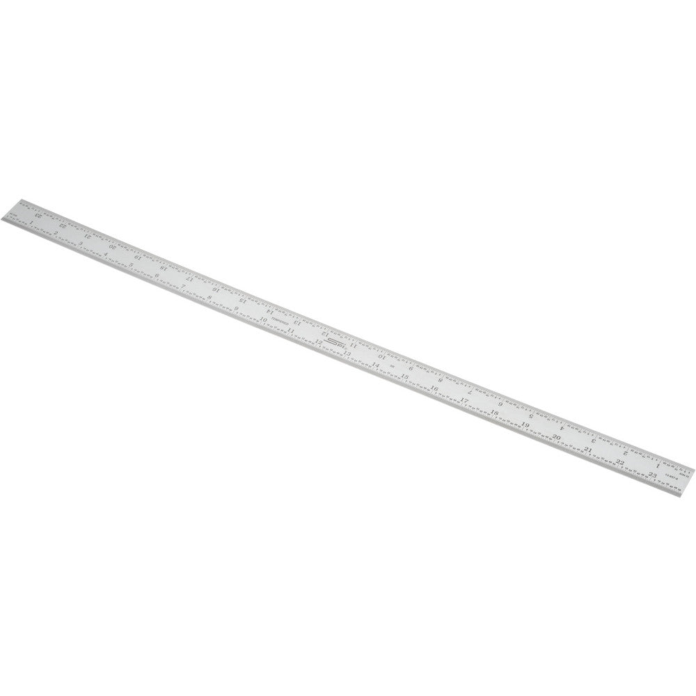 SPI 13-857-8 Steel Rule 24" OAL, 5R Graduation, Rigid, 1-1/8" OAW