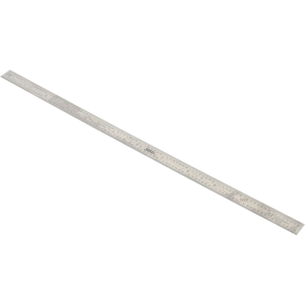 SPI 13-885-9 Steel Rule 12" OAL, 3R Graduation, Flexible, 1/2" OAW