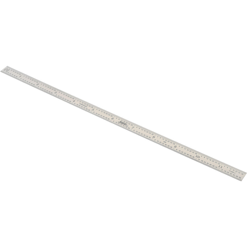 SPI 13-888-3 Steel Rule 12" OAL, 16R Graduation, Flexible, 1/2" OAW